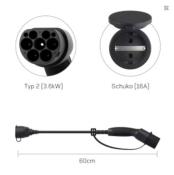 Adaptateur Type 2 vers prise EU
