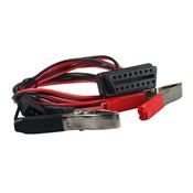 Prise diagnostic PSA 2Pin avec pinces croco vers OBDII