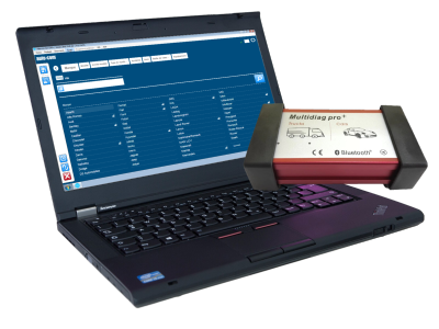 Valise diagnostic Multidiag PRO+ Bluetooth R2020.23 en Français avec Thinkpad Lenovo configuré